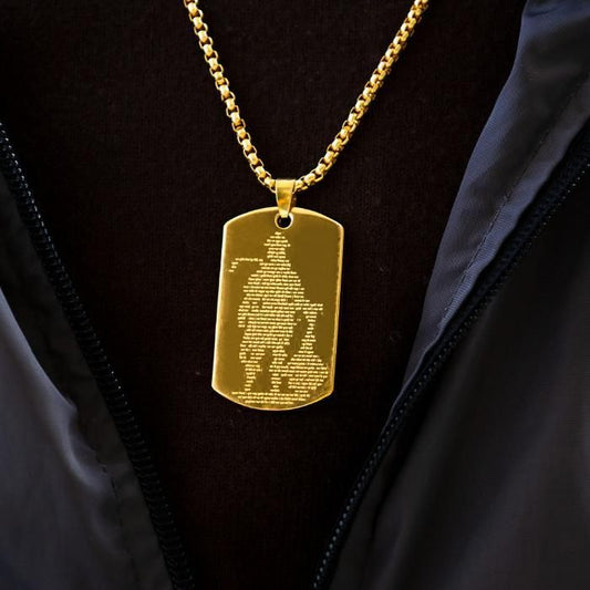 Golden Hanuman Chalisha Pendant with Chain - Limited Edition